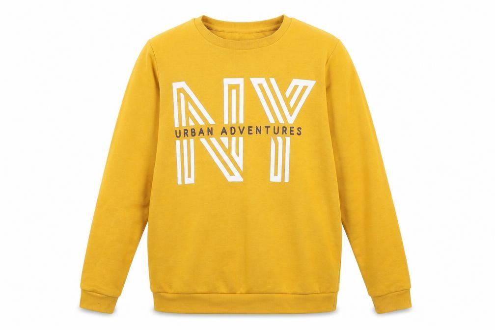 Primark Girls Yellow Cotton Pullover Sweatshirt Size 14 Years - Urban Adventures