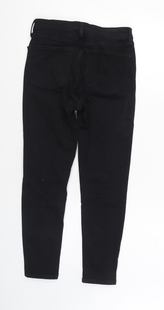Topshop Mens Black Cotton Skinny Jeans Size 28 in L30 in Regular Zip