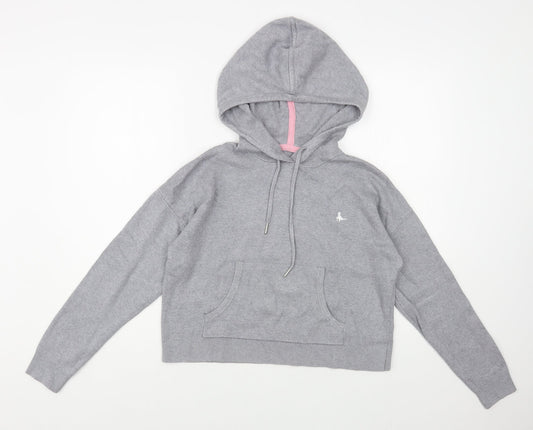Jack Wills Womens Grey Viscose Pullover Hoodie Size 8 Pullover