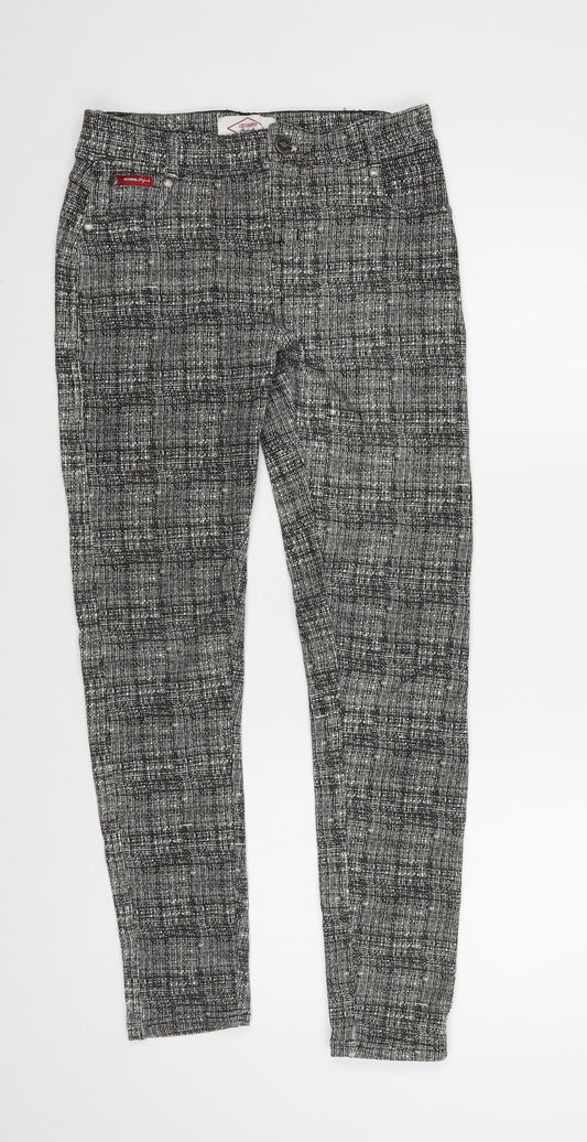 Lee Cooper Womens Grey Cotton Jegging Trousers Size 8 L28 in Regular Button