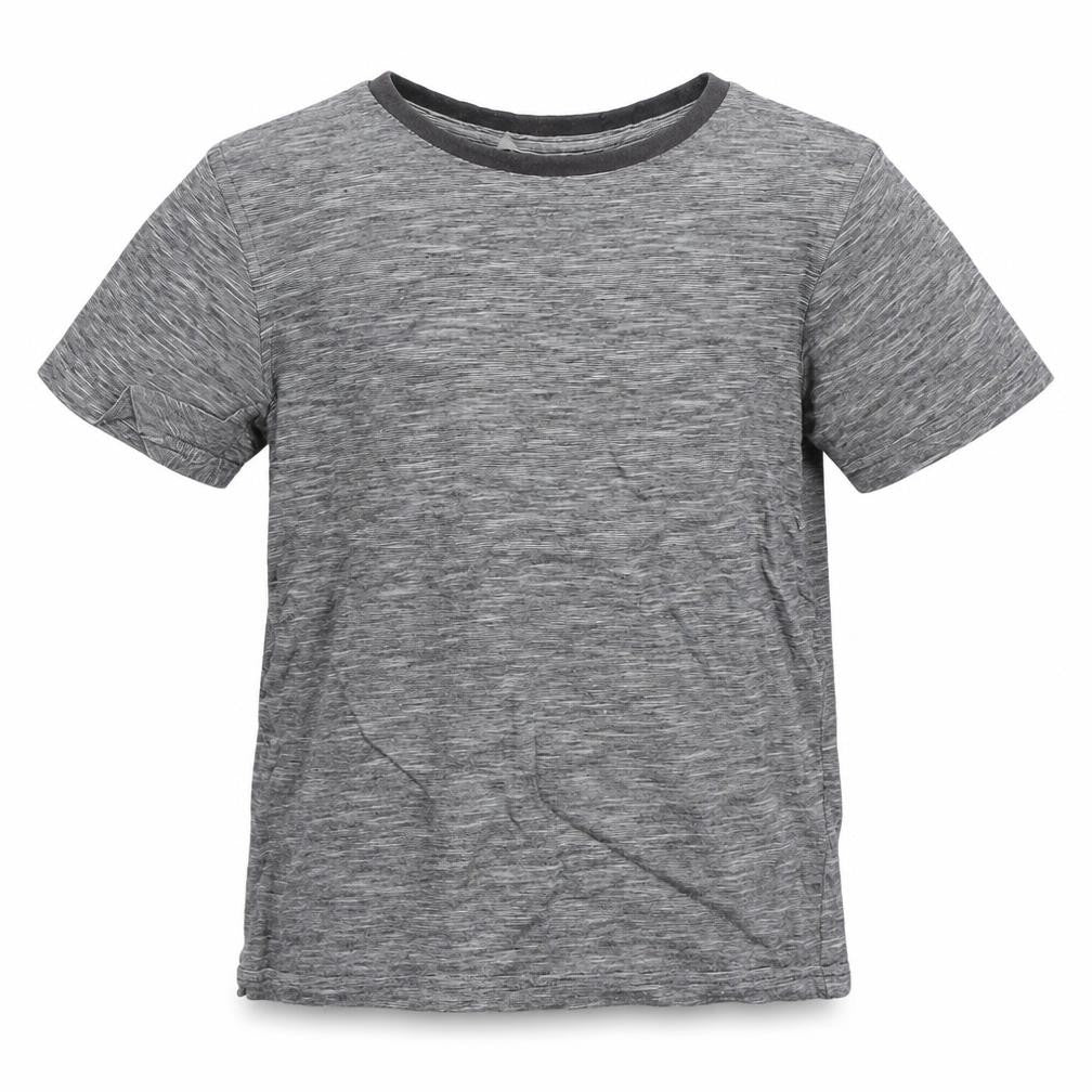 George Boys Grey Cotton Basic T-Shirt Size 7-8 Years Crew Neck Pullover
