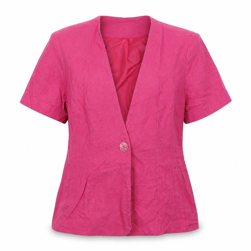 Hudson & Onslow Womens Pink Jacket Size 12 Button