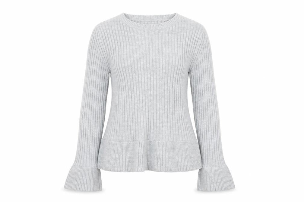 Marks and Spencer Womens Grey Crew Neck Acrylic Pullover Jumper Size 6