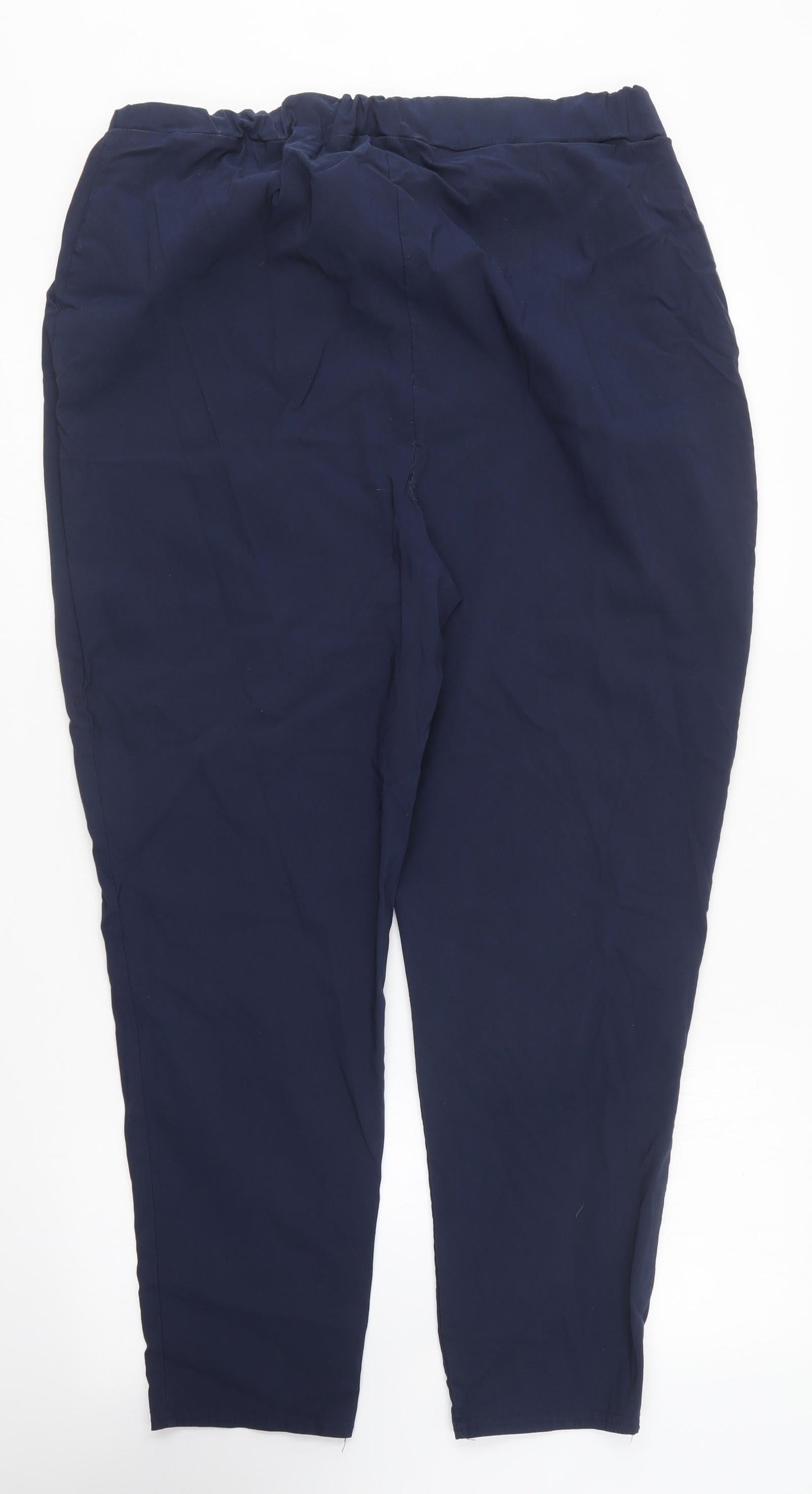 Boohoo Womens Blue Polyester Trousers Size 20 L26 in Regular