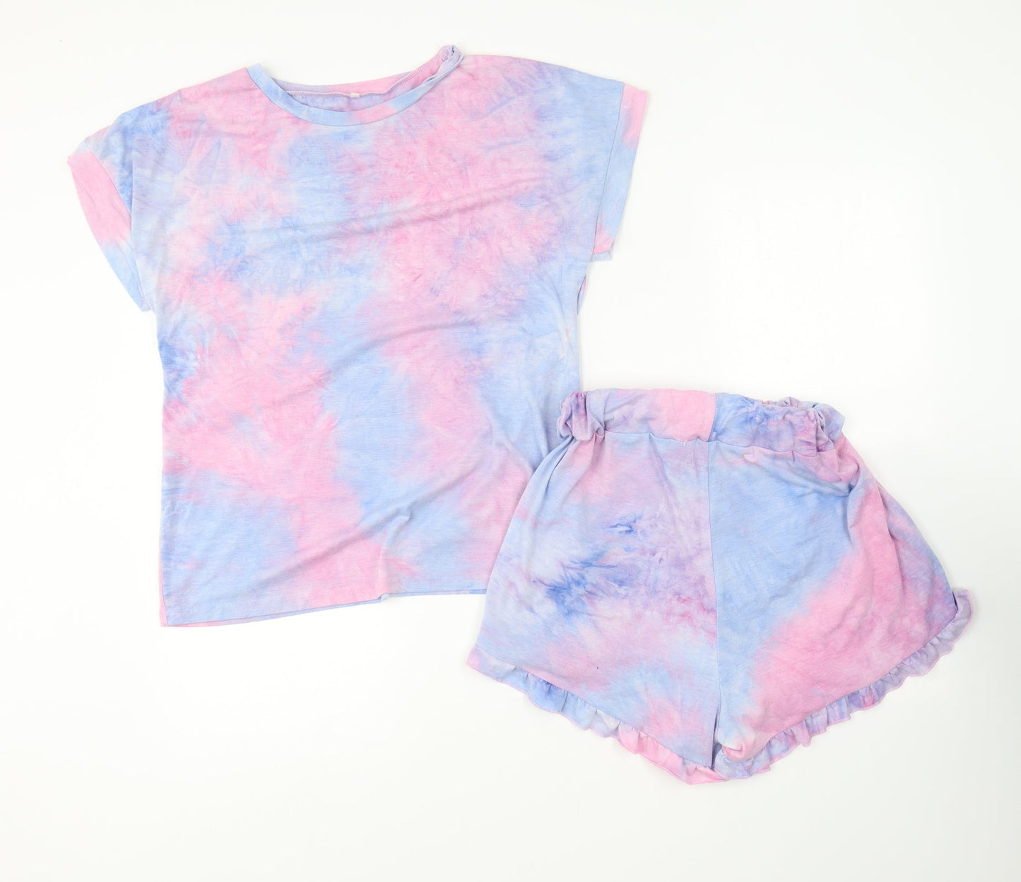 SheIn Womens Multicoloured Solid Cotton Top Pyjama Set Size S