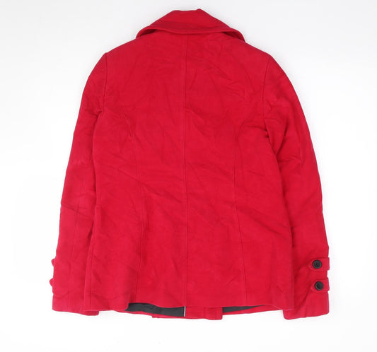 NEXT Womens Pink Jacket Coat Size 10 Button