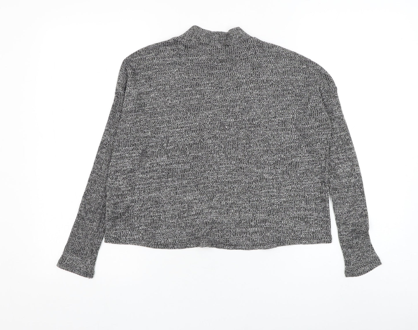 Divided by H&M Womens Grey Mock Neck Polyester Pullover Jumper Size XS
