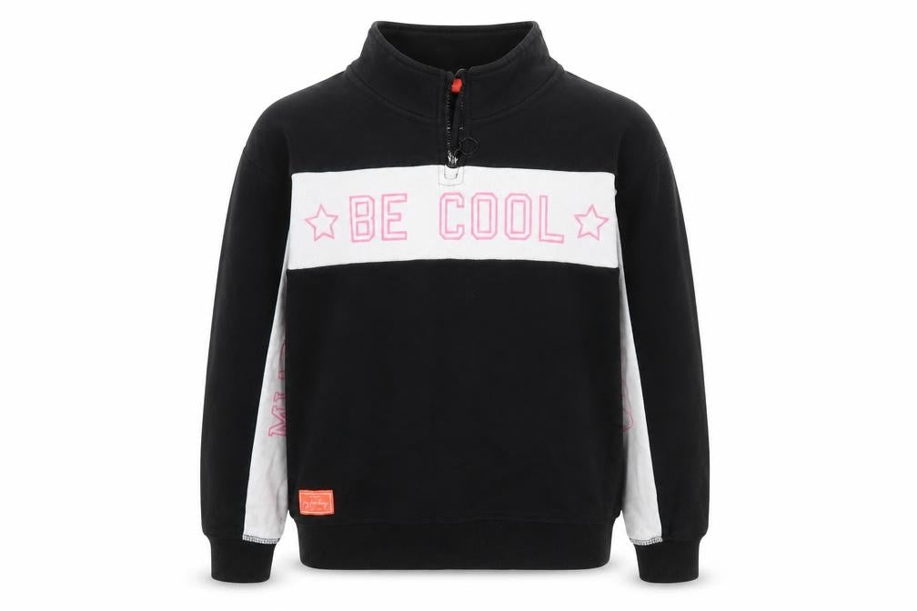 George Girls Black Cotton Pullover Sweatshirt Size 10-11 Years