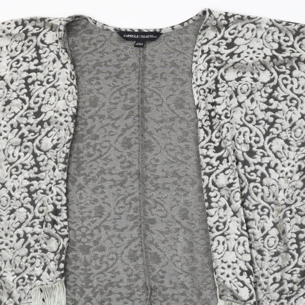 Capsule Womens Multicoloured V-Neck Geometric Polyester Cardigan Jumper Size 12