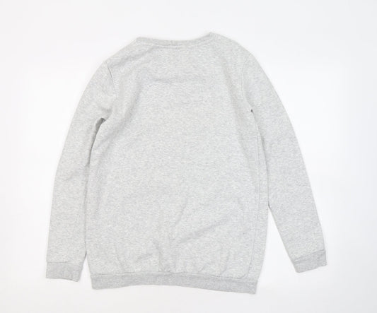 H&M Girls Grey Cotton Pullover Sweatshirt Size 14 Years - In your dreams