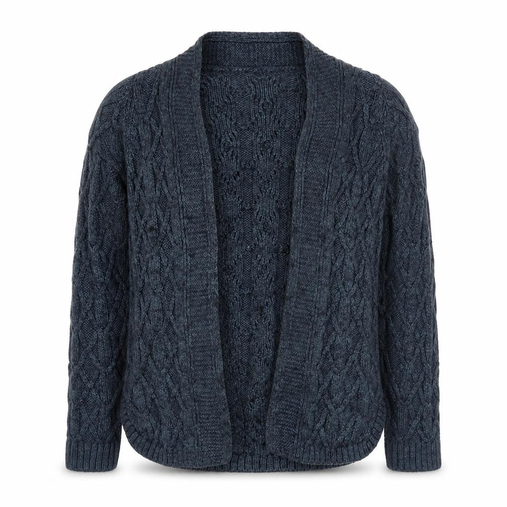 Marks and Spencer Womens Blue Collared Acrylic Cardigan Jumper Size 8
