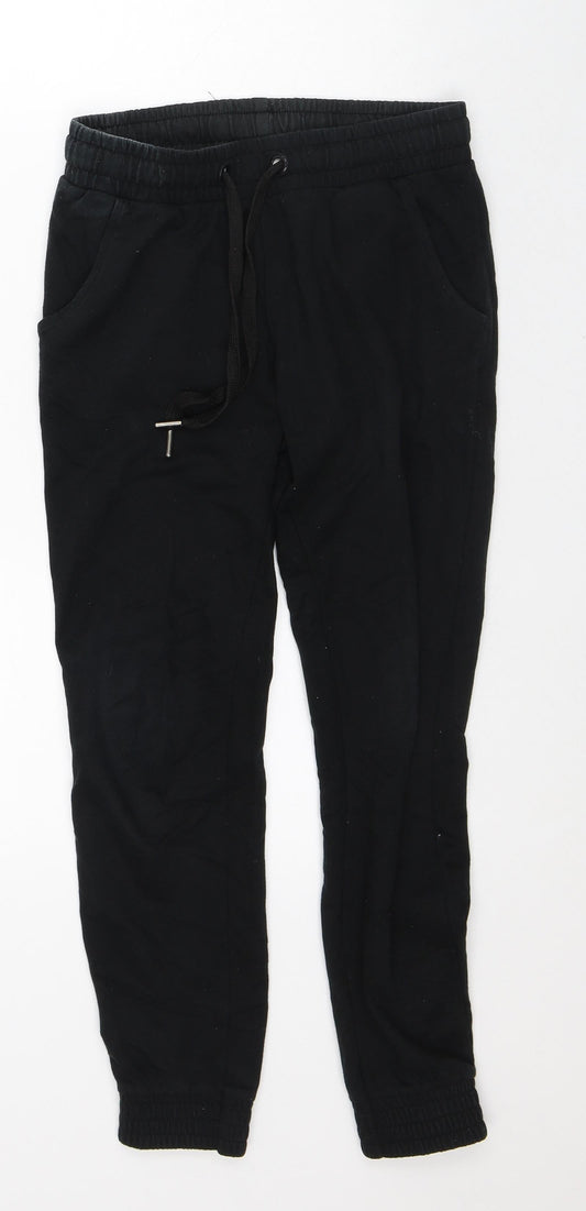 Super Model Womens Black Polyester Sweatpants Trousers Size M L26 in Regular
