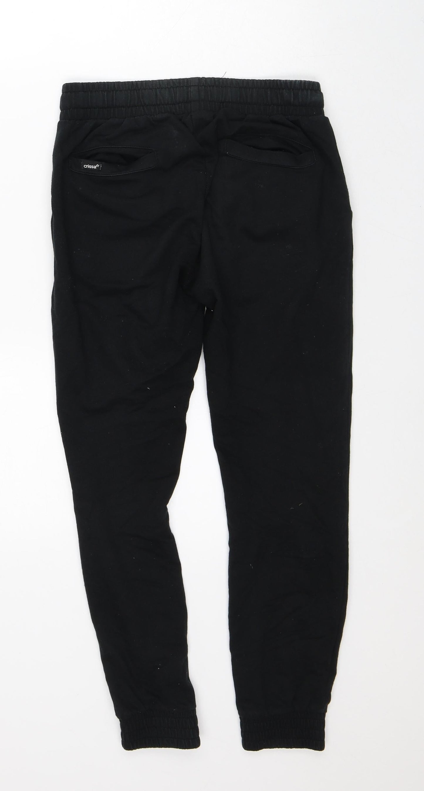 Super Model Womens Black Polyester Sweatpants Trousers Size M L26 in Regular
