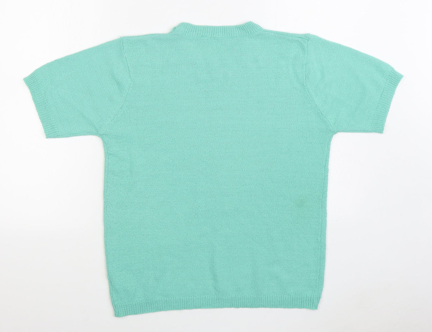 Preworn Womens Green Round Neck Acrylic Pullover Jumper Size M