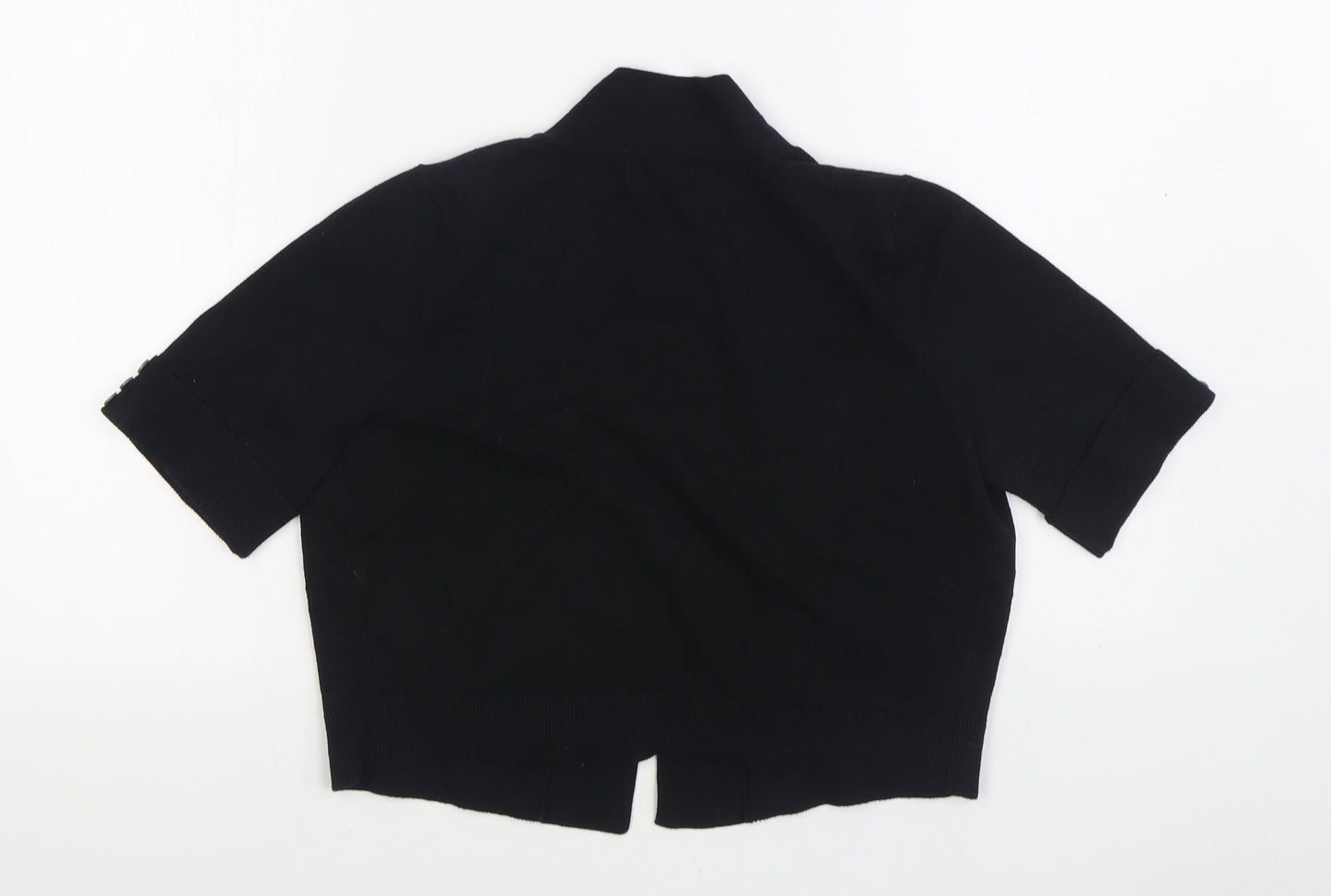 Wallis Womens Black V-Neck Cotton Cardigan Jumper Size M