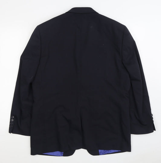 Hugo James Mens Black Wool Jacket Suit Jacket Size 40