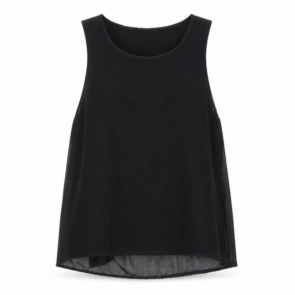 New Look Womens Black Polyester Basic Blouse Size 8 Boat Neck