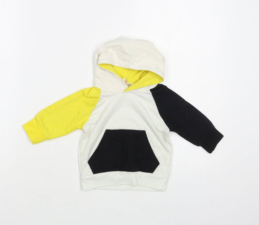 SheIn Baby White Colourblock Cotton Pullover Jumper Size 9-12 Months Pullover