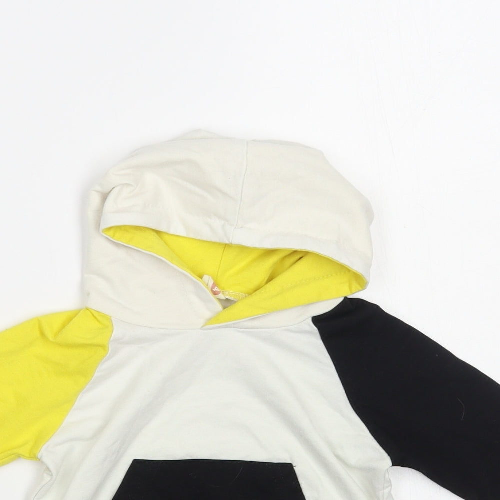 SheIn Baby White Colourblock Cotton Pullover Jumper Size 9-12 Months Pullover