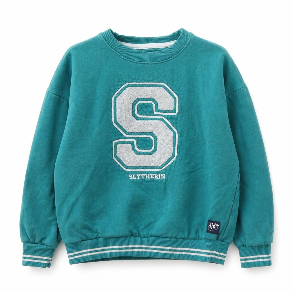 Marks and Spencer Girls Green Cotton Pullover Sweatshirt Size 8-9 Years - harry potter