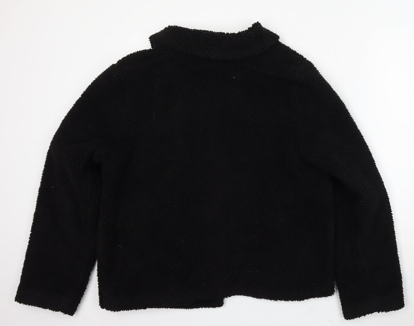 Studio Outerwear Womens Black Jacket Size 12 Button