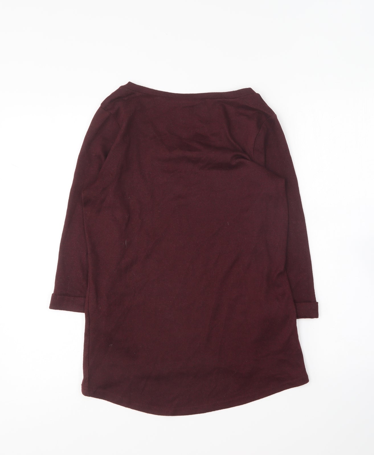 New Look Womens Purple Round Neck Polyester Pullover Jumper Size 6
