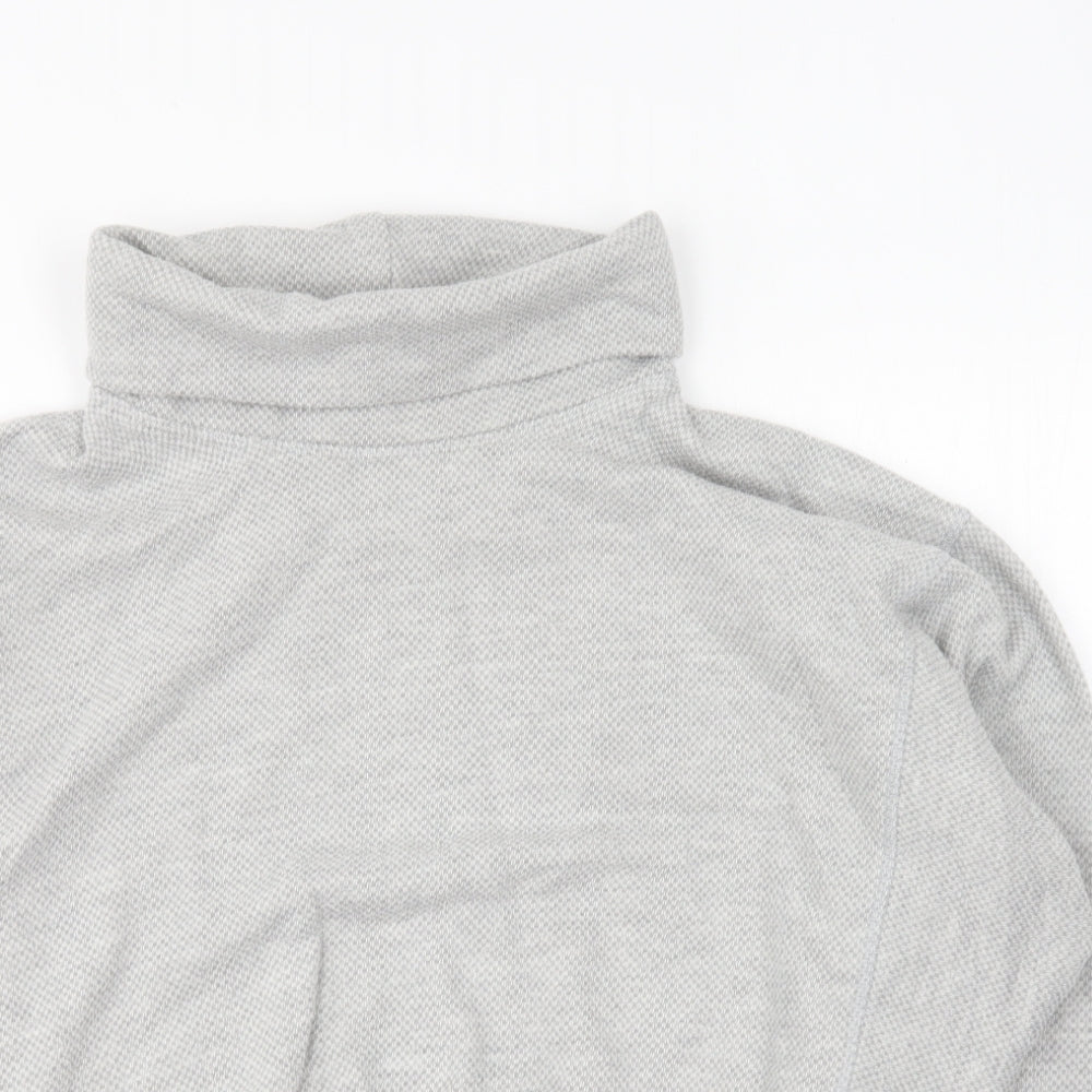 NEXT Womens Grey Roll Neck Cotton Pullover Jumper Size XS - Loungewear
