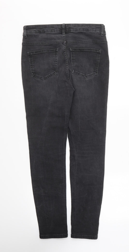 Marks and Spencer Womens Black Cotton Skinny Jeans Size 12 L27 in Regular