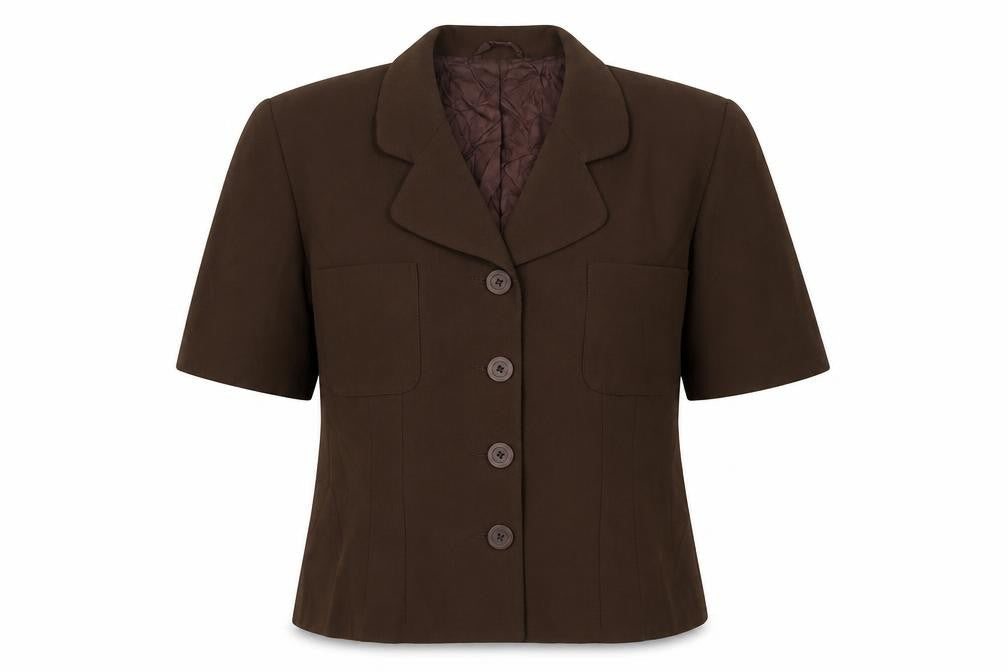 Roman Womens Brown Jacket Blazer Size 12 Button