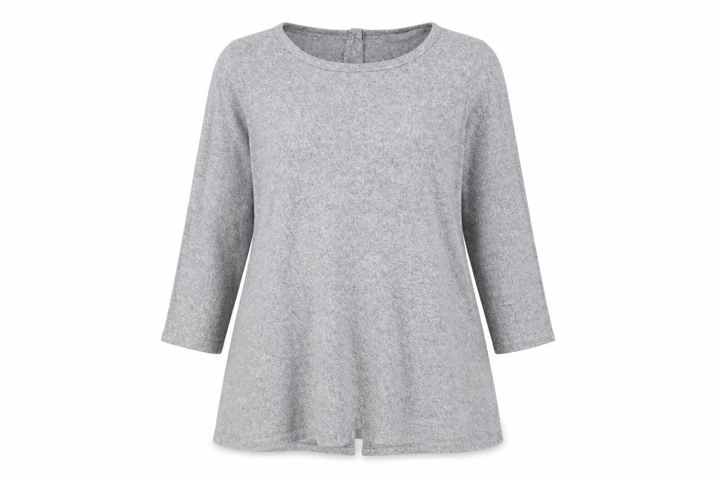 COIN 1804 Womens Grey Round Neck Rayon Tunic Jumper Size XL