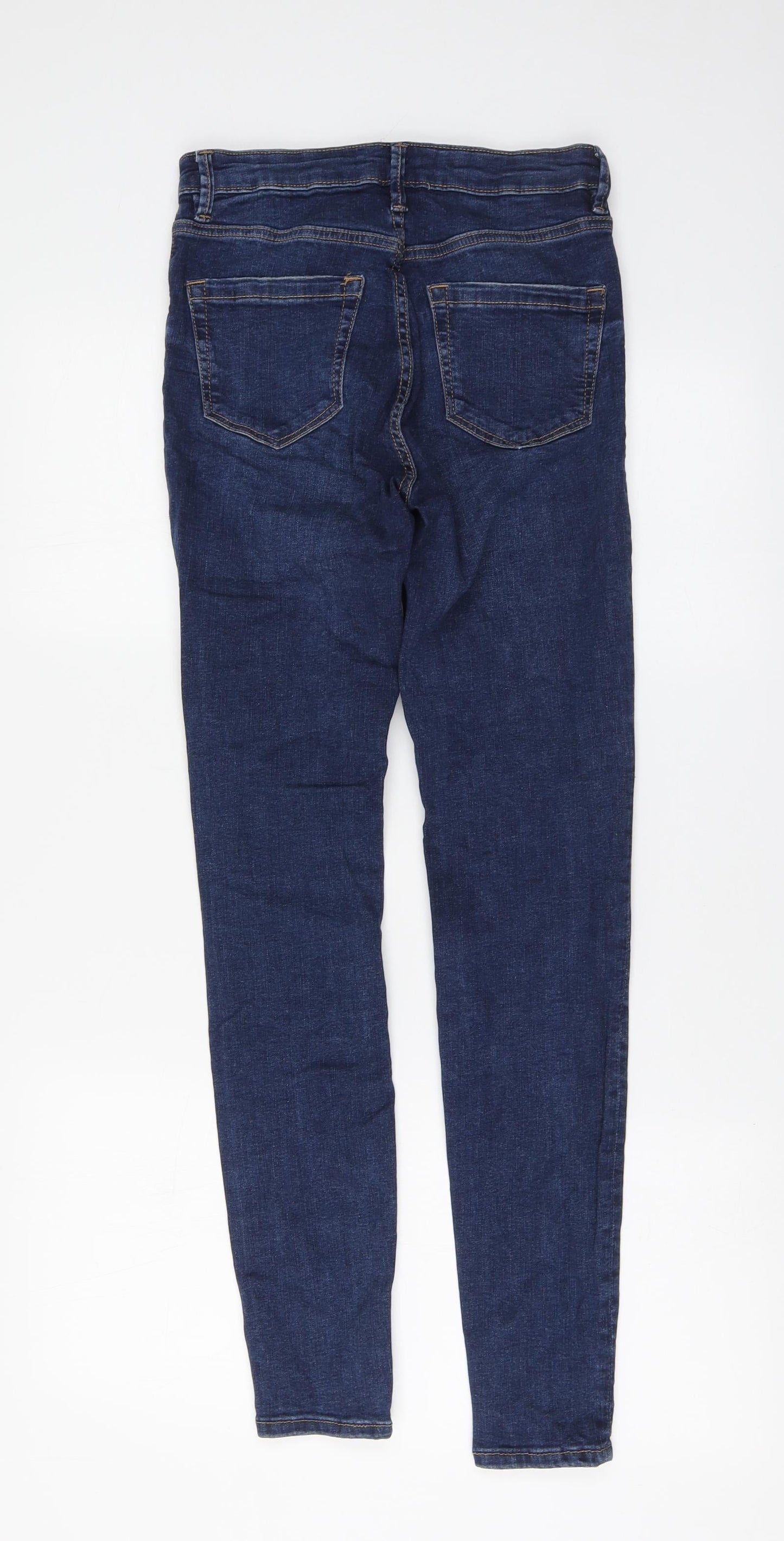 Mango Womens Blue Cotton Skinny Jeans Size 34 L29 in Regular