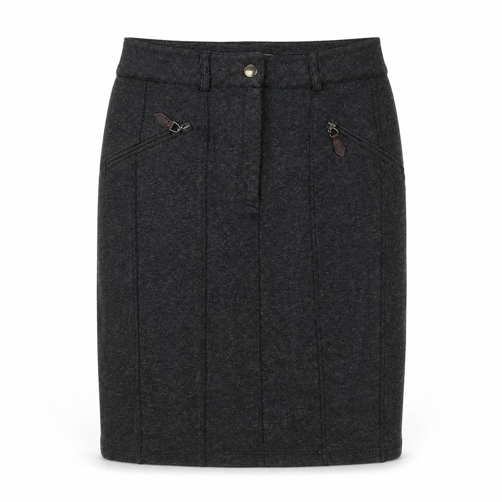 Zara Womens Grey Polyester A-Line Skirt Size M
