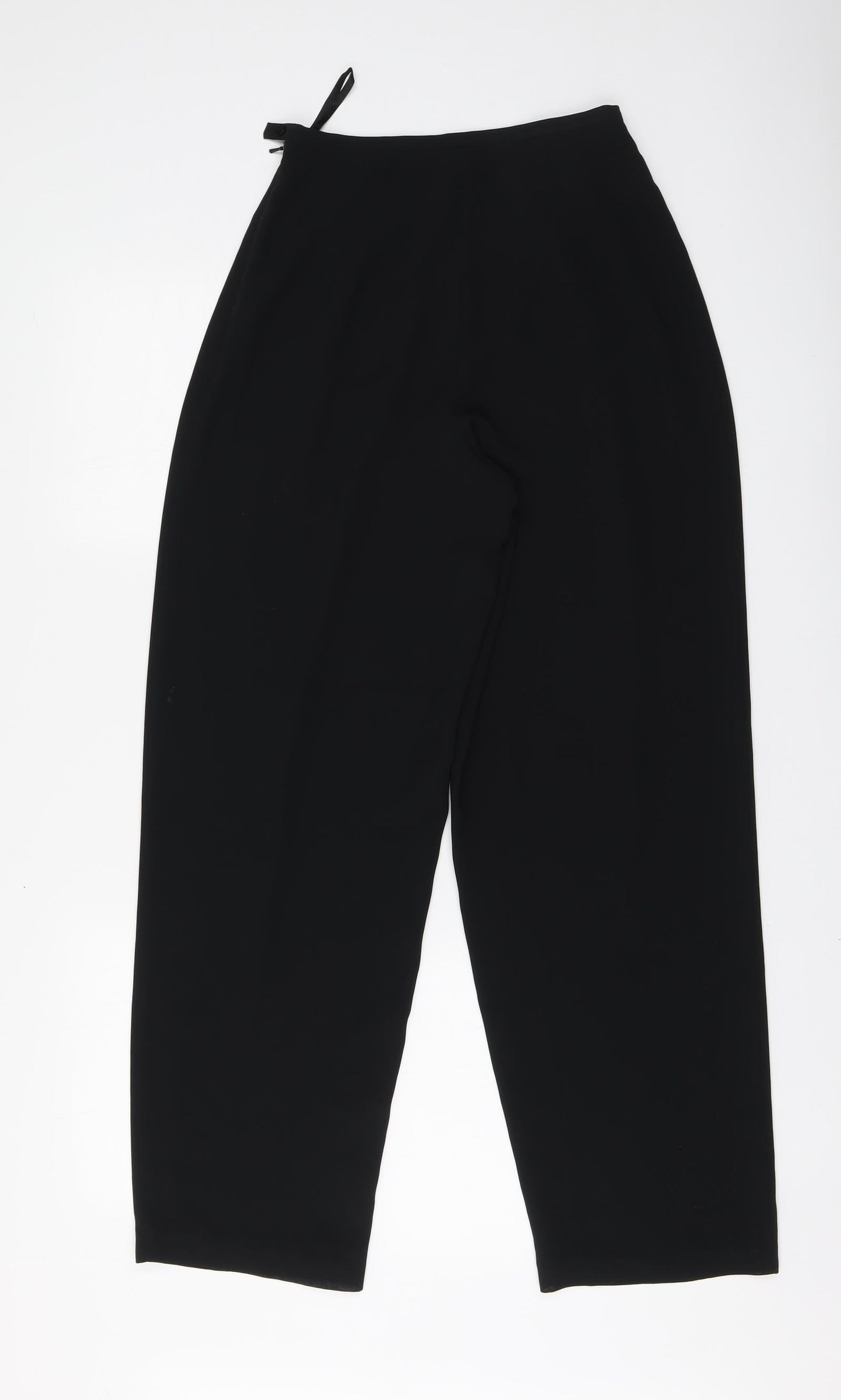 NEXT Womens Black Polyester Trousers Size 8 L29 in Regular