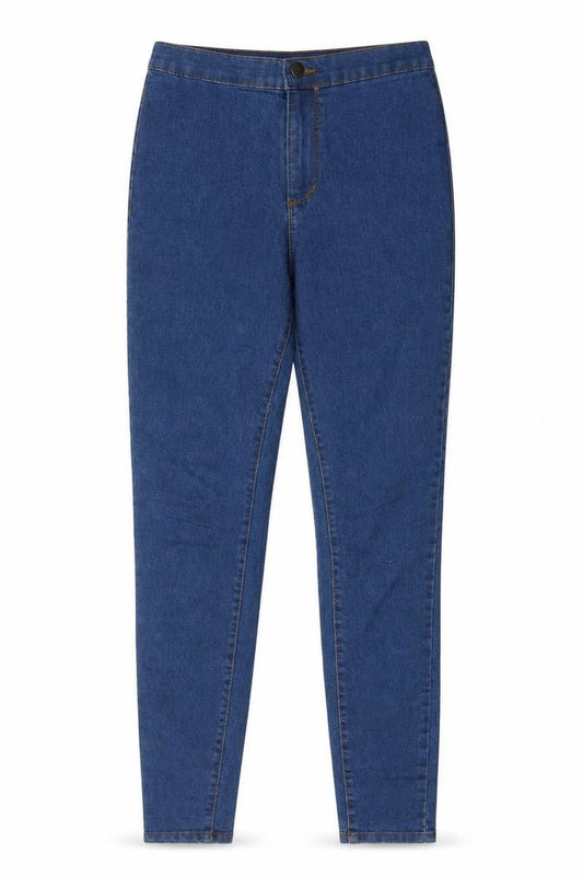 Denim & Co. Womens Blue Cotton Jegging Leggings Size 6 L28 in