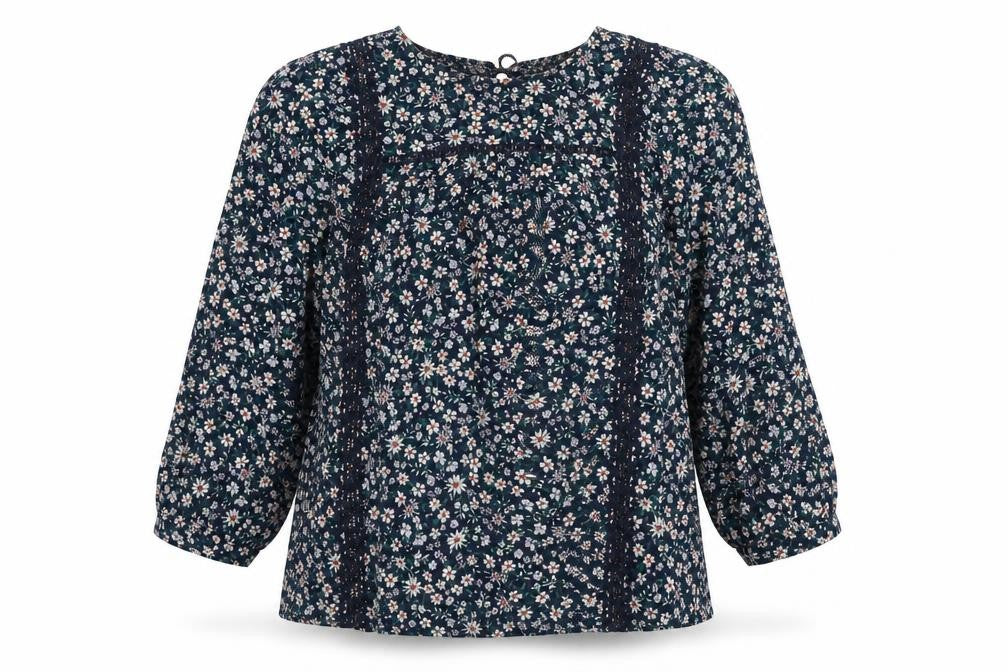 Marks and Spencer Womens Multicoloured Floral Viscose Basic Blouse Size 10 Round Neck
