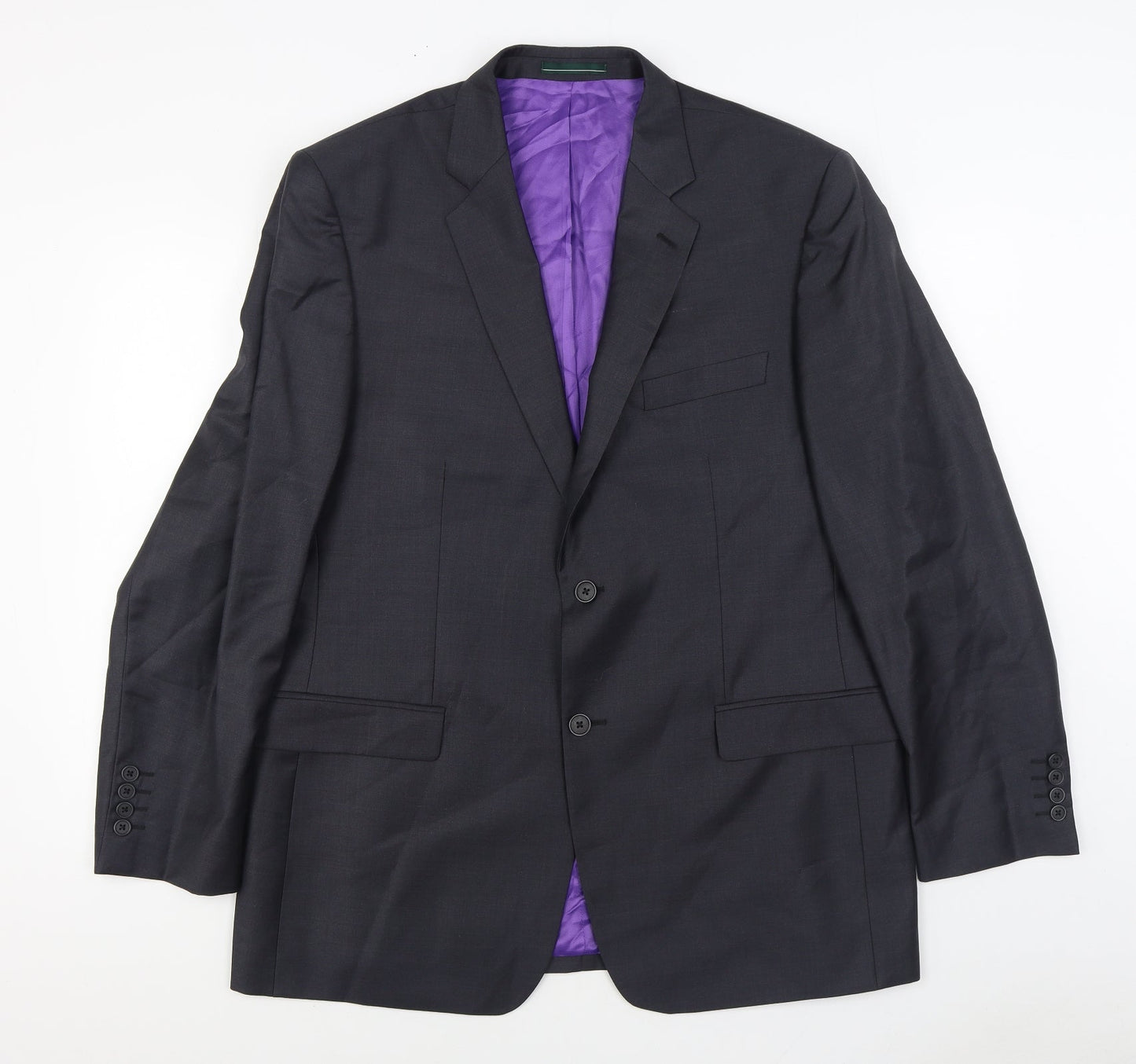 Greenwoods Mens Grey Polyester Jacket Suit Jacket Size 44