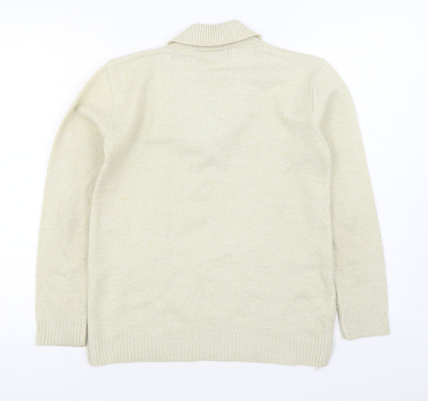 Pure & Natural Womens Beige V-Neck Acrylic Pullover Jumper Size S