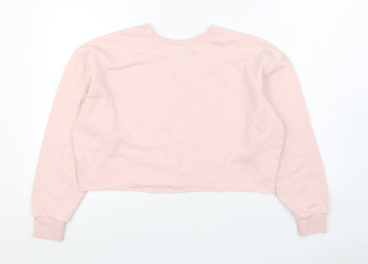 FOREVER 21 Womens Pink Cotton Pullover Sweatshirt Size M Pullover