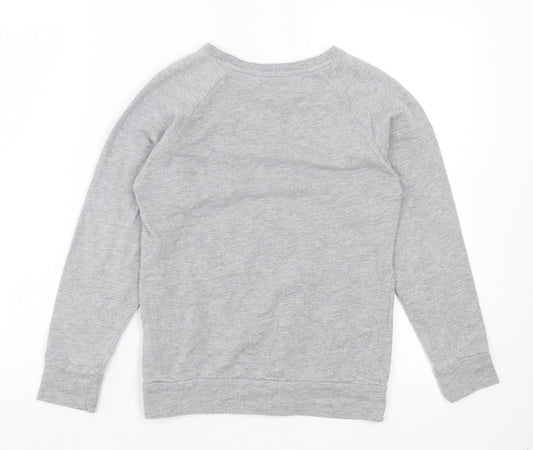 name it Boys Grey Cotton Basic Casual Size 9-10 Years Crew Neck Pullover - No.1 Bestfriend
