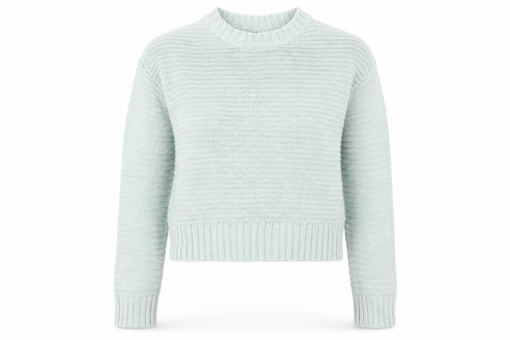 Divided by H&M Womens Green Boat Neck Cotton Pullover Jumper Size S