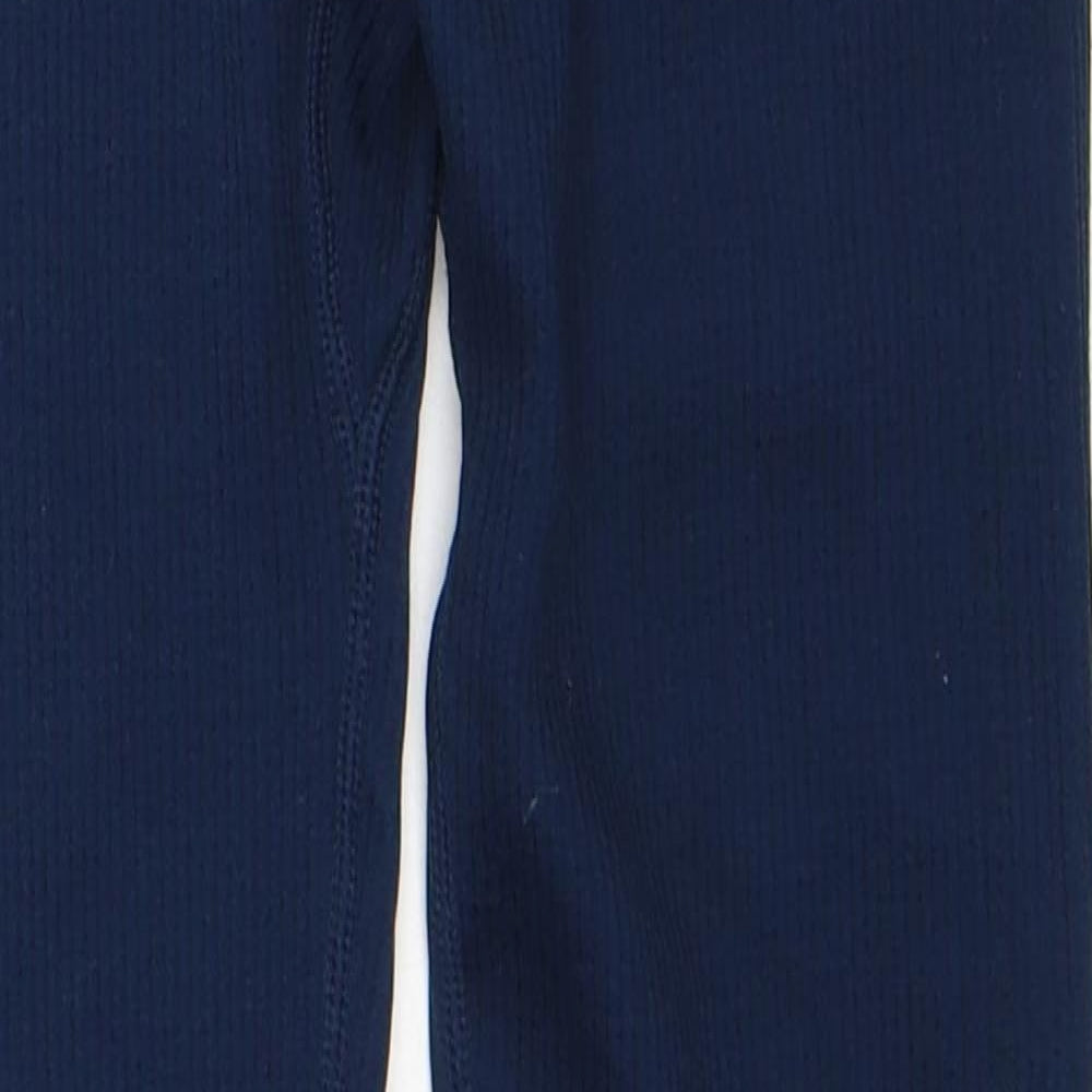 South Beach Womens Blue Nylon Capri Leggings Size S L27 in