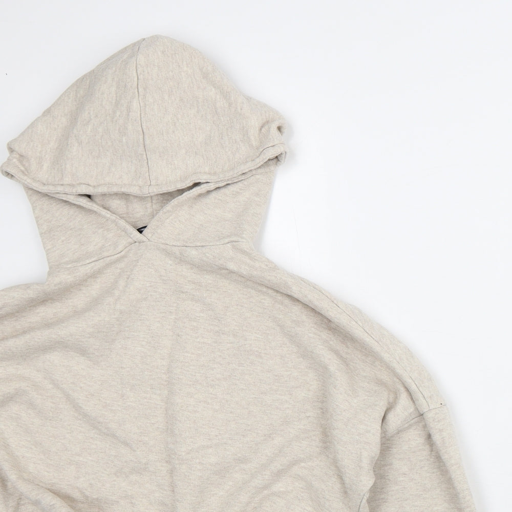 ASOS Womens Beige Polyester Pullover Hoodie Size 6 - Cropped