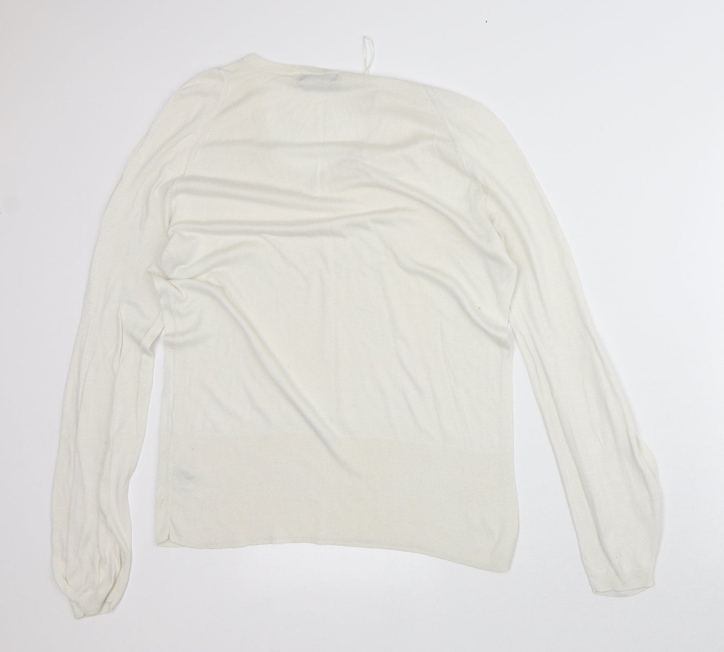 Autograph Womens White Modal Pullover Sweatshirt Size 12