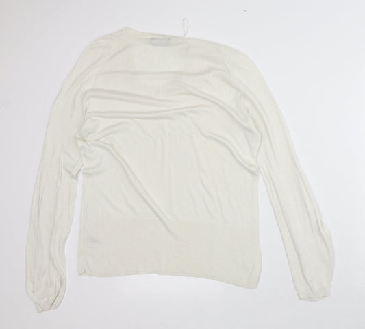 Autograph Womens White Modal Pullover Sweatshirt Size 12