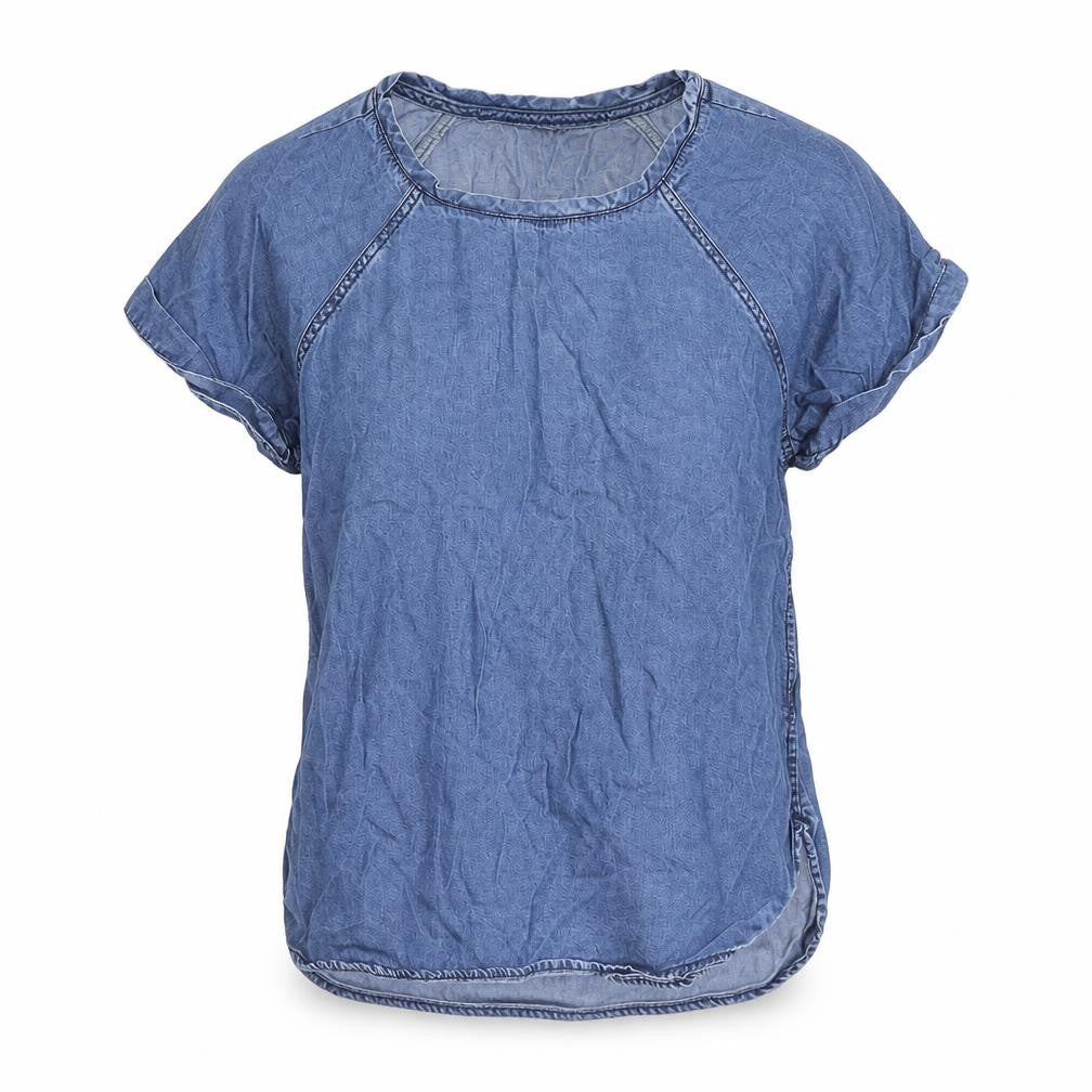 Forever 21 Womens Blue Lyocell Jersey T-Shirt Size XS Round Neck
