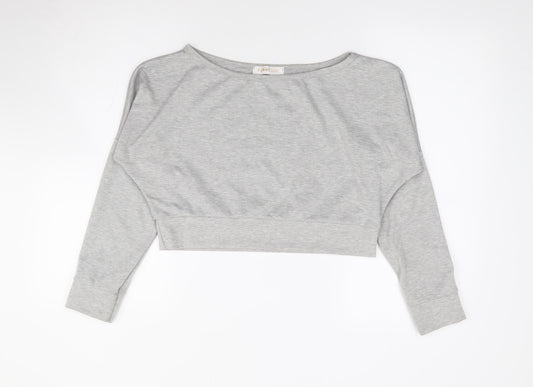 Femme Luxe Womens Grey Polyester Pullover Sweatshirt Size M Pullover