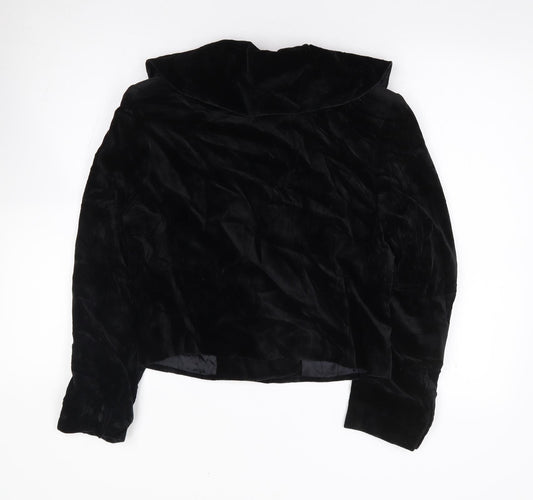 St Micheal Womens Black Cotton Jacket Suit Jacket Size 12