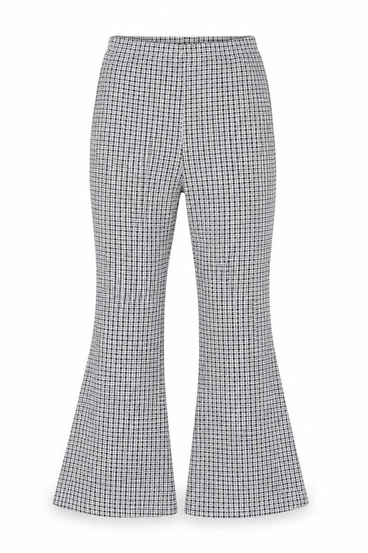 Shein Womens Multicoloured Check Polyester Capri Leggings Size S L27 in - Flared