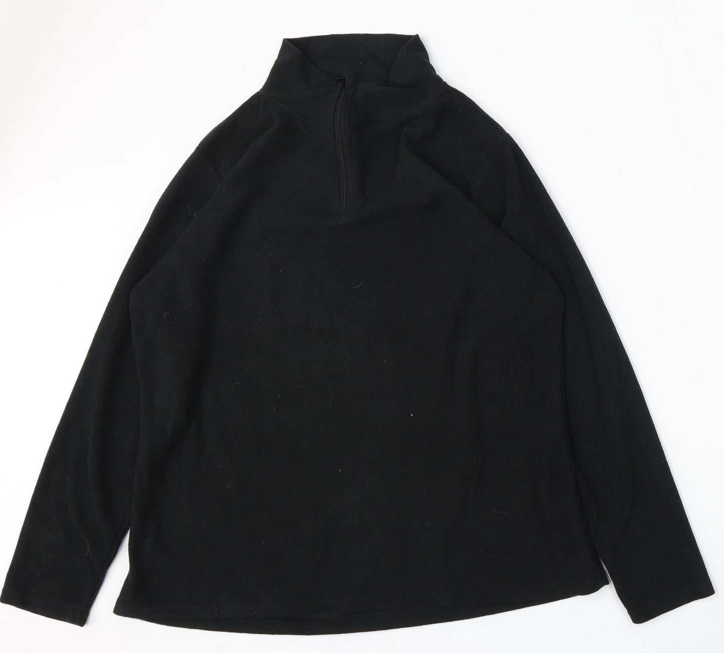 Infinity Woman Womens Black Polyester Pullover Sweatshirt Size XL Zip