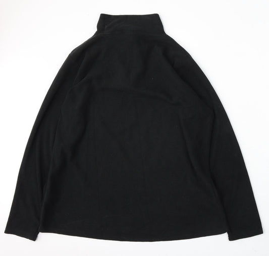 Infinity Woman Womens Black Polyester Pullover Sweatshirt Size XL Zip